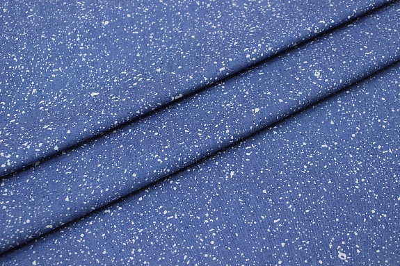 Джинсовая ткань "Брызги на светлой джинсе", ш.1.45м, хл-85%, п/э-15%, 135гр/м.кв