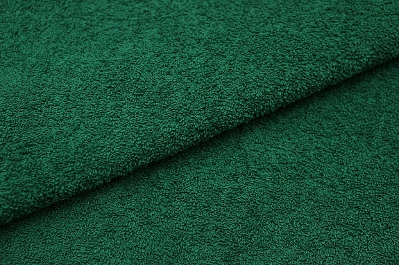 Махровая ткань цв.Темный изумрудно-зеленый, ш.1.5м, хлопок-100%, 350гр/м.кв
