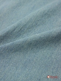 Мерный лоскут - Плотная джинсовая ткань цв.Лазурно-серый винтаж, СОРТ2, ш1.5м,хл95%, п/э-5%,310