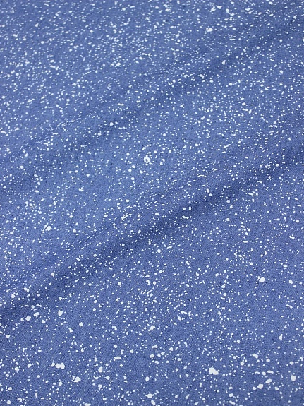 Джинсовая ткань "Брызги на светлой джинсе", ш.1.45м, хл-85%, п/э-15%, 135гр/м.кв