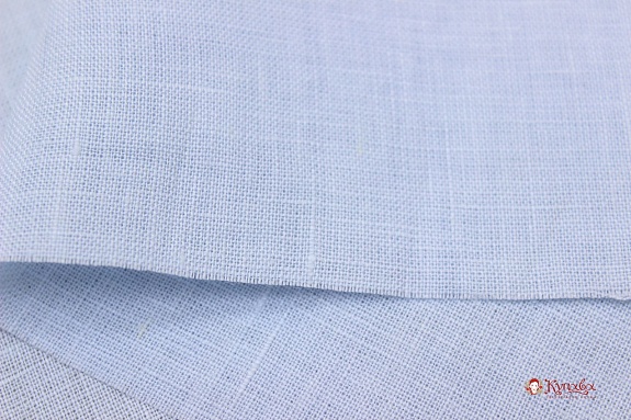 Лен блузочно-сорочечный с эффектом мятости цв.Бледно-голубой, ш.1.45м, лен-100%, 155гр/м.кв