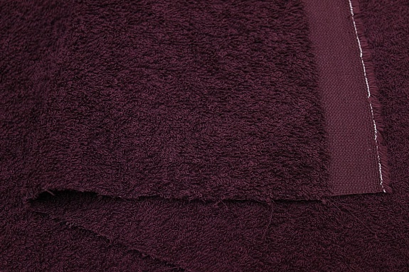 Махровая ткань цв.Темный коричнево-сливовый, ш.1.5м, хлопок-100%, 350гр/м.кв 