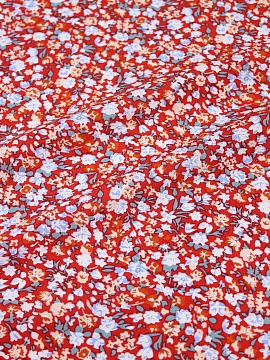 Штапель "Летисия" цв.красный, ш.1.44м, вискоза-100%, 90гр/м.кв