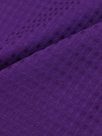 Вафельное полотно "Крупная клетка" цв.фиолетово-лиловый, ш.1.5м, хлопок-100%, 200гр/м.кв