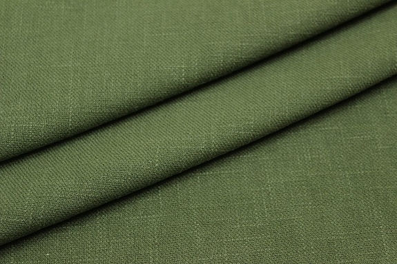Мерный лоскут - Конопля с хлопком-диагональ цв.Болотно-зеленый, ш.1.41м, конопля-80%, хлопок-20%