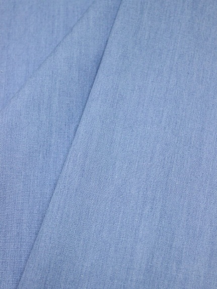Сорочечная джинсовая ткань цв.Винтажно-голубой, ш.1.45м, хлопок-50%, вискоза-50%, 135гр/м.кв