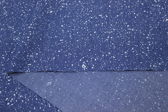 Джинсовая ткань "Брызги на джинсе", ш.1.45м, хл-85%, п/э-15%, 135гр/м.кв