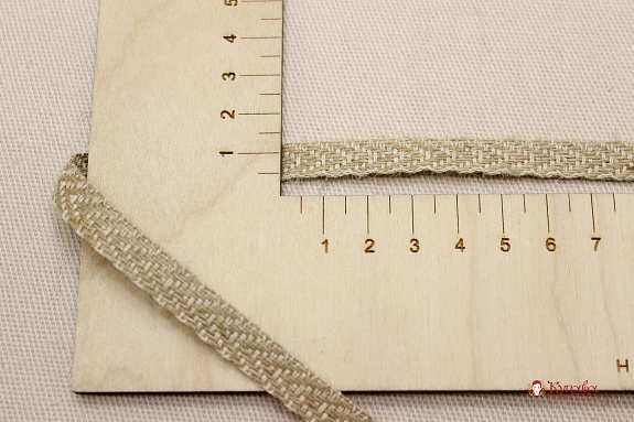 Тесьма плетеная 9мм, джут-100%