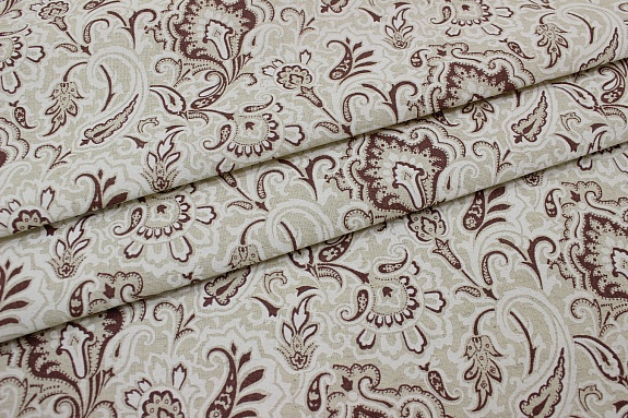 Полулен "Бухара" цв.коричневый (на суровом), ш.1.5м, лен-30%, хлопок-70%, 140гр/м.кв