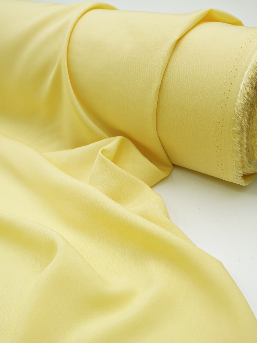 Штапель цв.Светлый лимонно-желтый, ш.1.45м, вискоза-100%, 110гр/м.кв