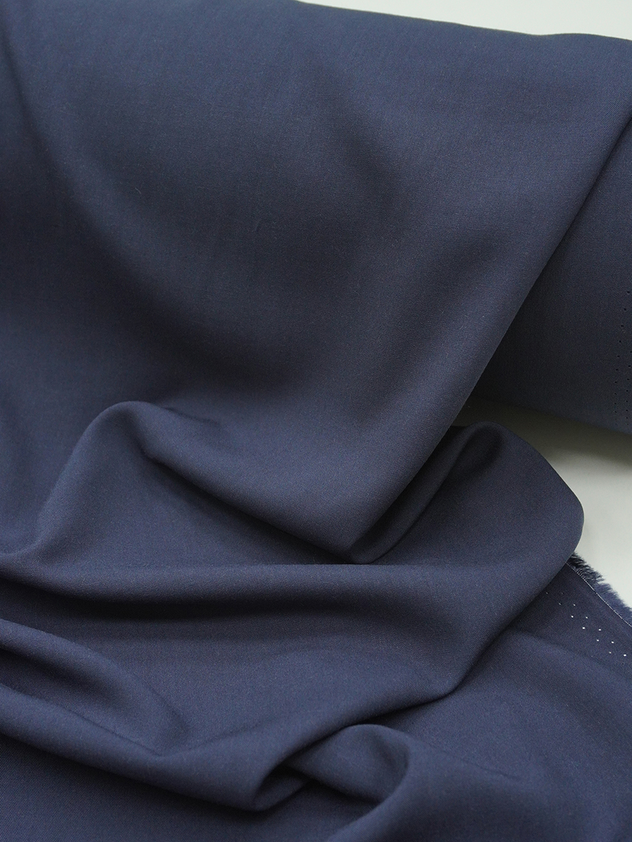 Штапель цв.Темный сине-серый, ш.1.45м, вискоза-100%, 110гр/м.кв 