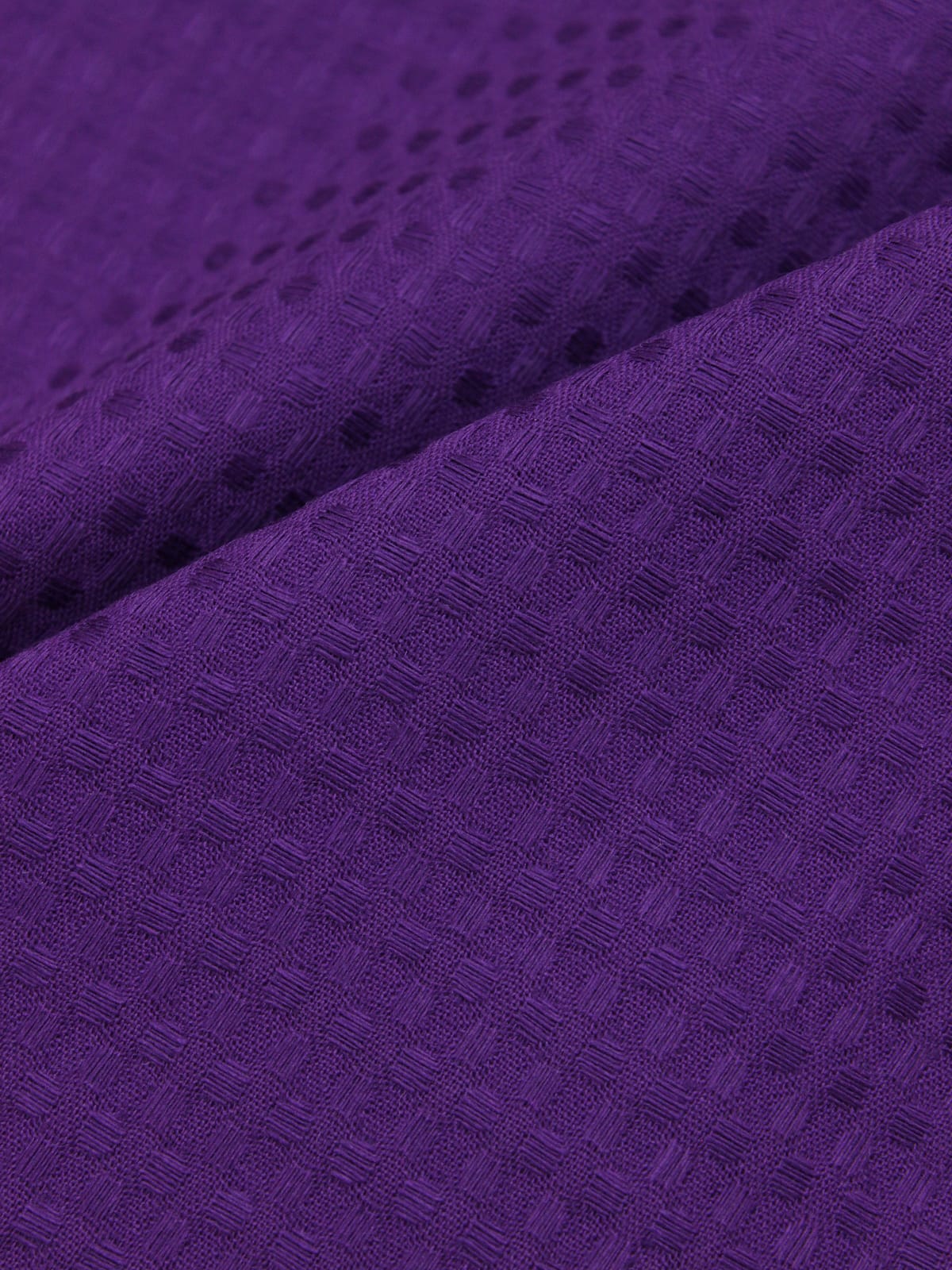 Вафельное полотно "Крупная клетка" цв.фиолетово-лиловый, ш.1.5м, хлопок-100%, 200гр/м.кв