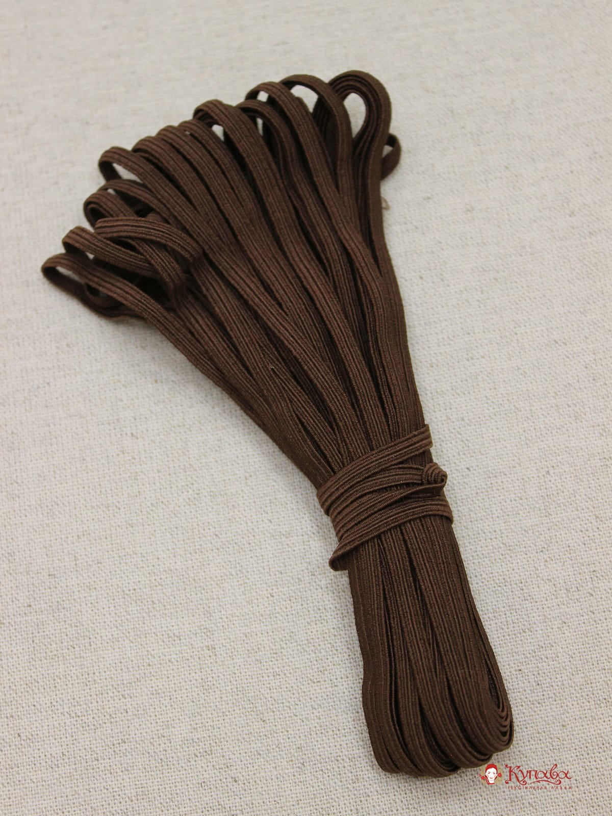 Резинка бельевая цв.Темно-коричневый, ш.4мм, 10м