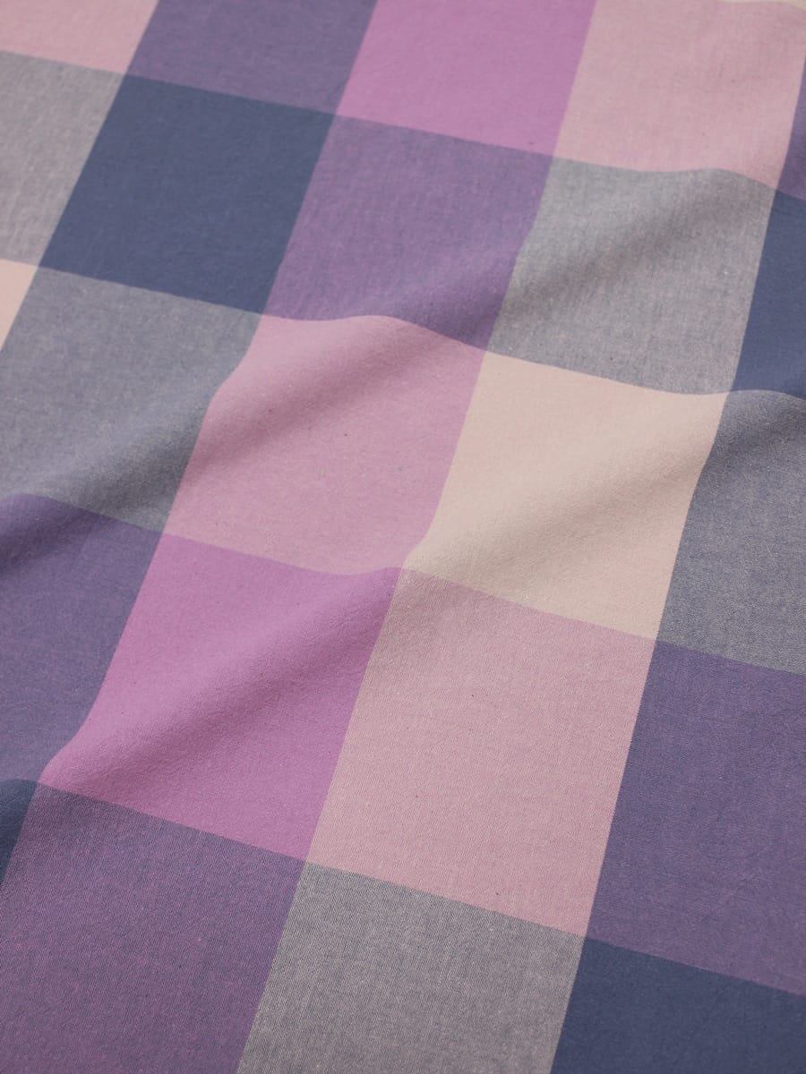 Вареный (стираный) хлопок "Цветная клетка (8.2*9.2см)", ш.2.5м, хлопок-100%, 115гр/м.кв