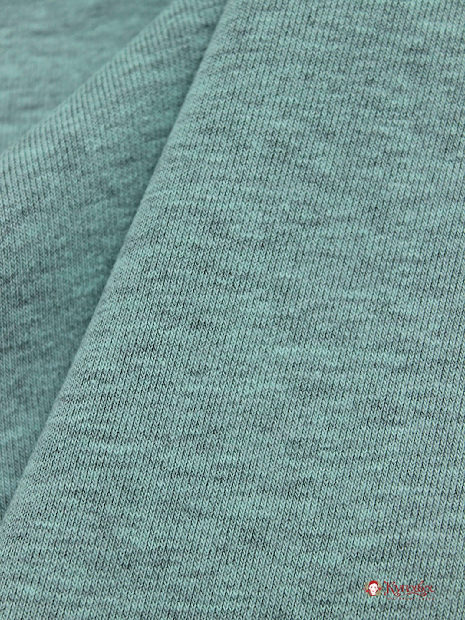 Футер-петля диагональ 3-х нит. цв.Мятно-серый меланж, ш.2.00м, Карде, хл-90%, п/э-10%, 330гр/м.кв