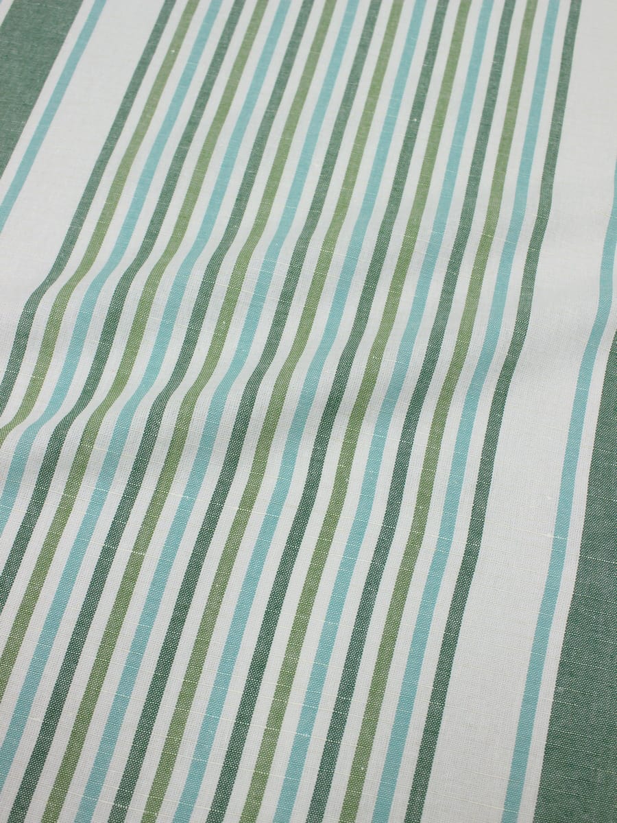 Холст полотенечный "Полоска" цв.зеленый/хаки/мятный, ш.0.5м, лен-30%, хлопок-70%, 140гр/м.кв