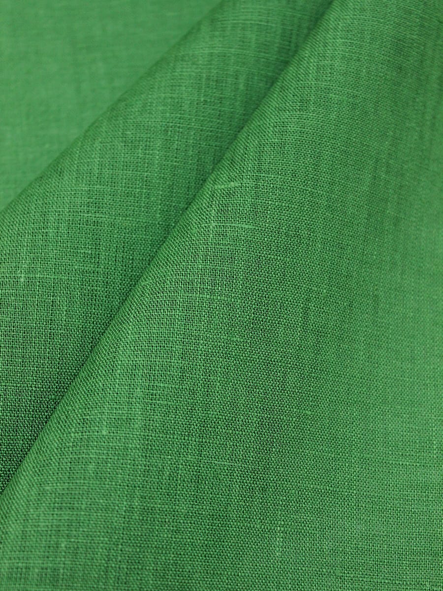 Лен сорочечный цв.Лесной зеленый, ш.1.5м, лен-100%, 125гр/м.кв