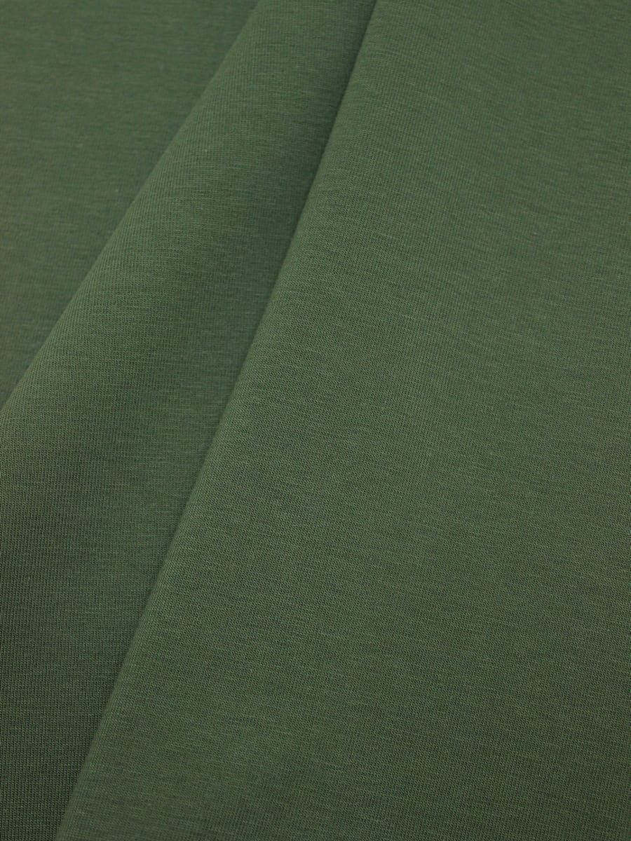 Кулирка с лайкрой цв.Темно-зеленый хаки, ш1.9м, Пенье, хл-94%, лайкра-6%,190гр/м.кв