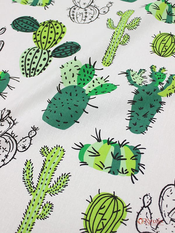 Бязь "Кактусы", СОРТ2, ш.1.5м, хлопок-100%, 120гр/м.кв