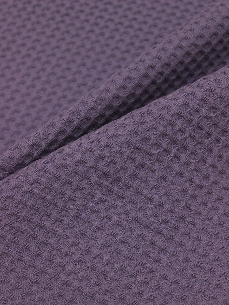 Вафельное премиум-полотно "Italy" цв.Лилово-фиолетовая дымка, ш.1.5м, хлопок-100%, 240гр/м.кв