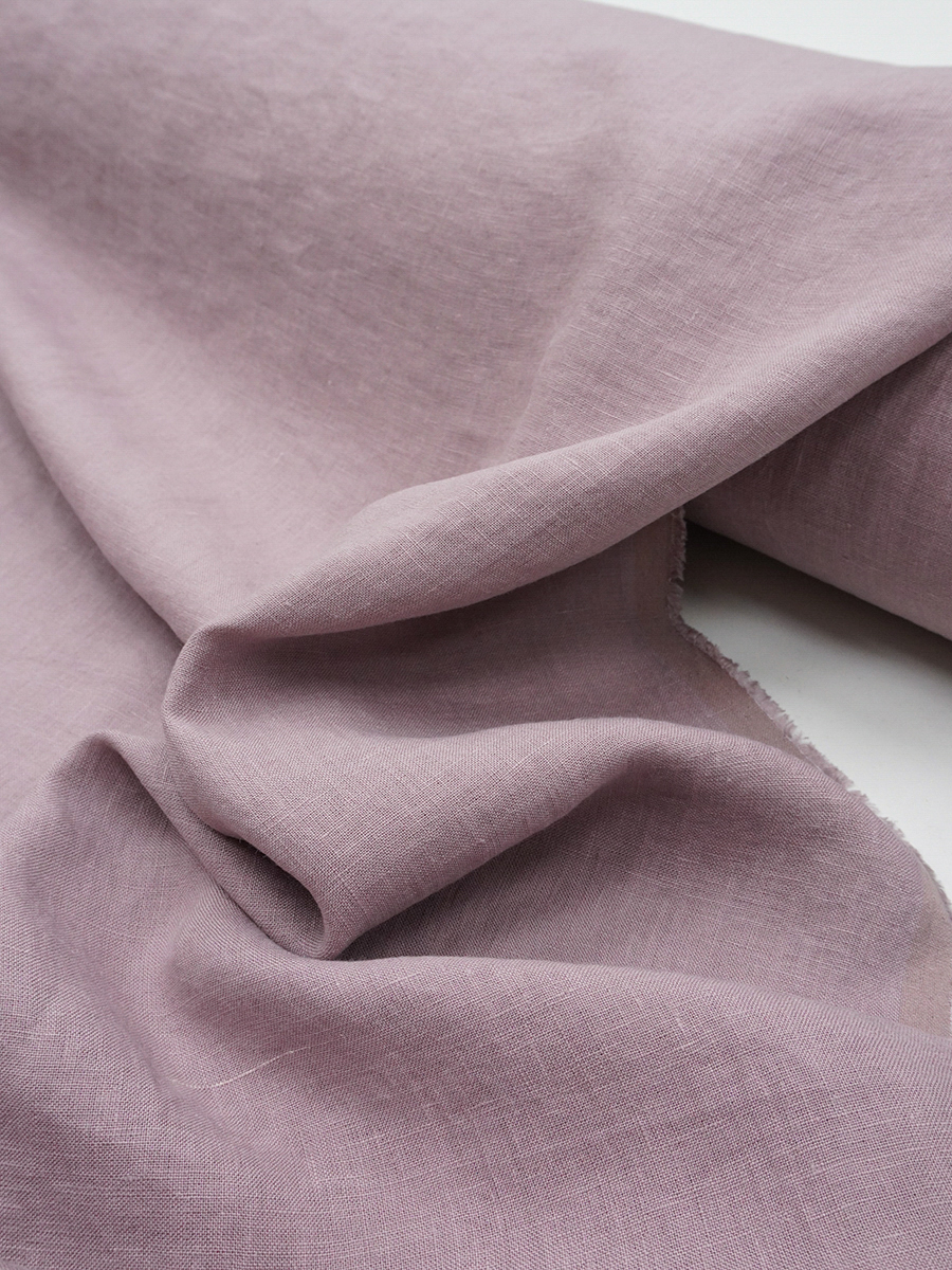 Лен постельный с эффектом мятости цв.Розово-сиреневый флер, ш.2.45м, лен-100%, 165гр/м.кв
