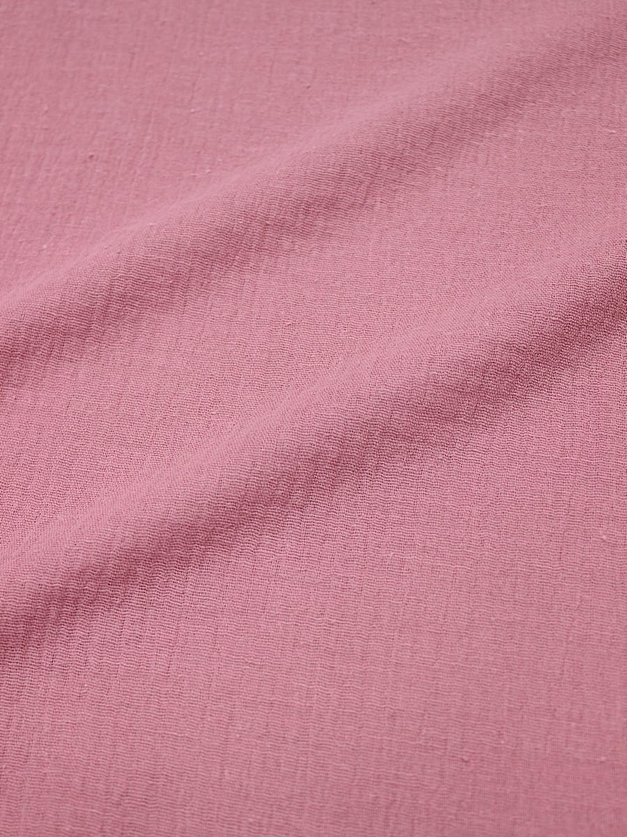 Муслин двухслойный с эффектом жатости цв.Темная роза, ш.1.4м, хлопок-100%, 110гр/м.кв