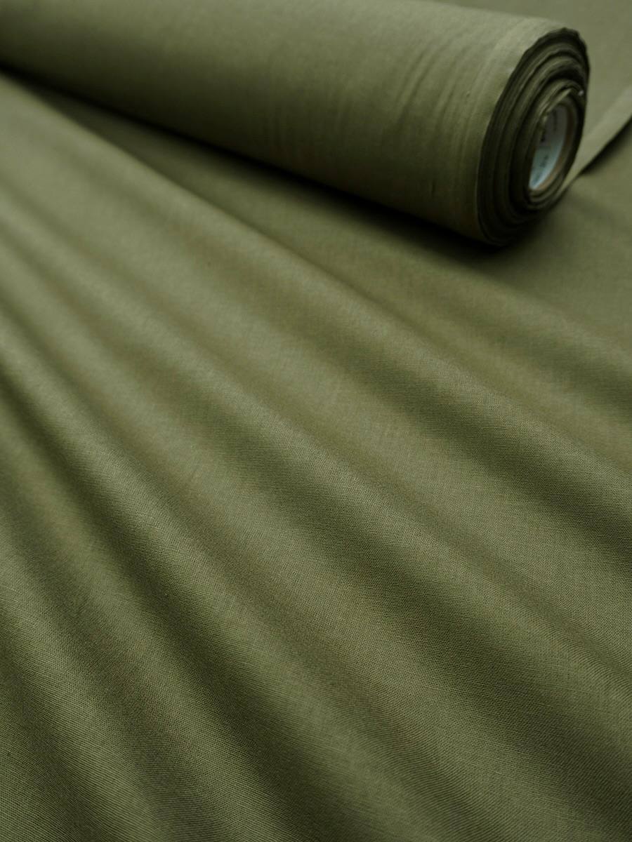 Бязь цв.Зелено-оливковый хаки, ГОСТ, ш.1.5м, хлопок-100%, 142гр/м.кв