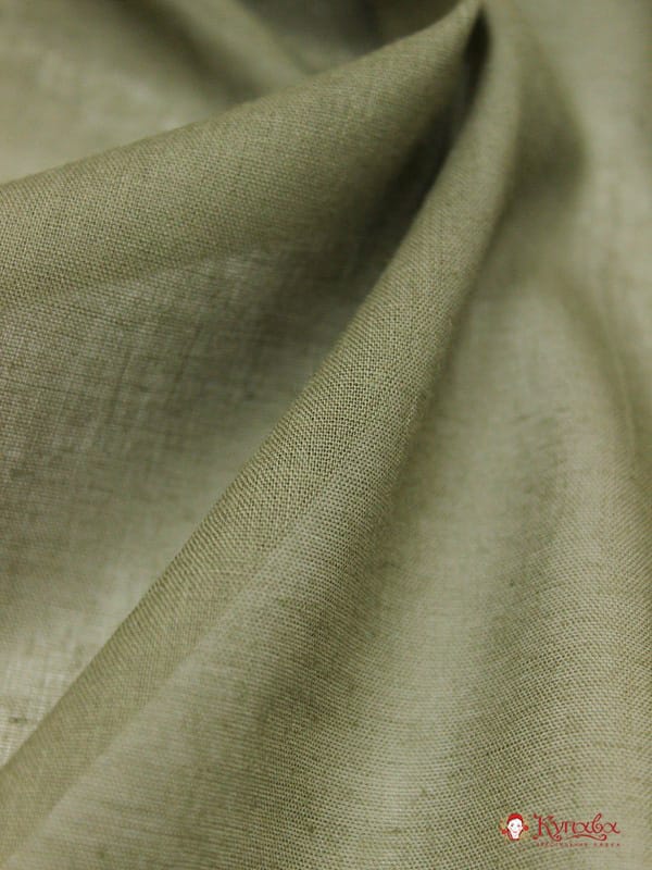 Батист цв.Оливковый хаки, ш.1.5м, хлопок-100%, 60гр/м.кв