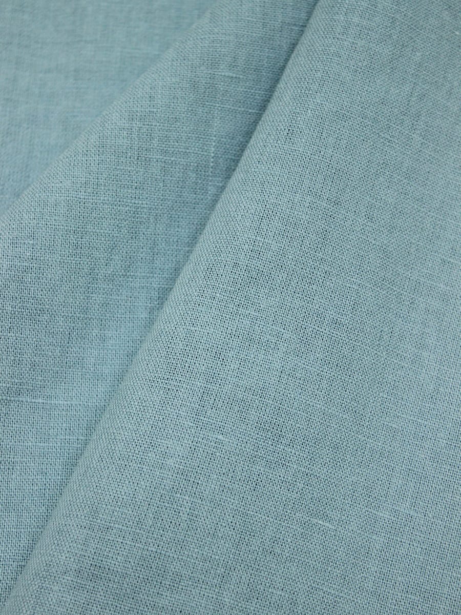 Полулен костюмный с эффектом мятости цв.Бирюзово-зеленая дымка, СОРТ2, ш.1.45м, лен-52%, хлопок-48%