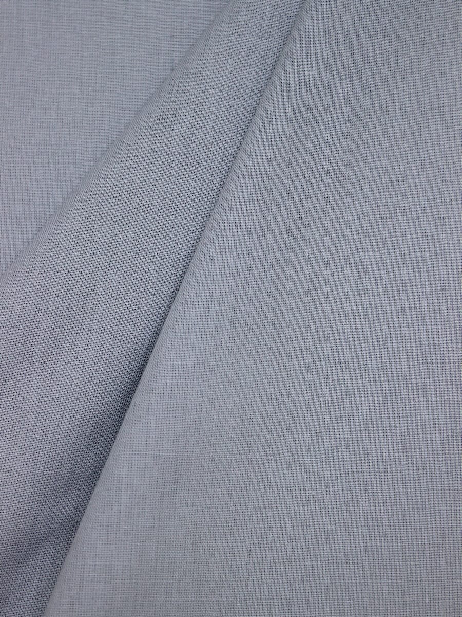 Мерный лоскут (ткань в отрезах) Поплин цв.Серый с синим оттенком, ш.2.2м, хлопок-100%, 105гр/м.кв