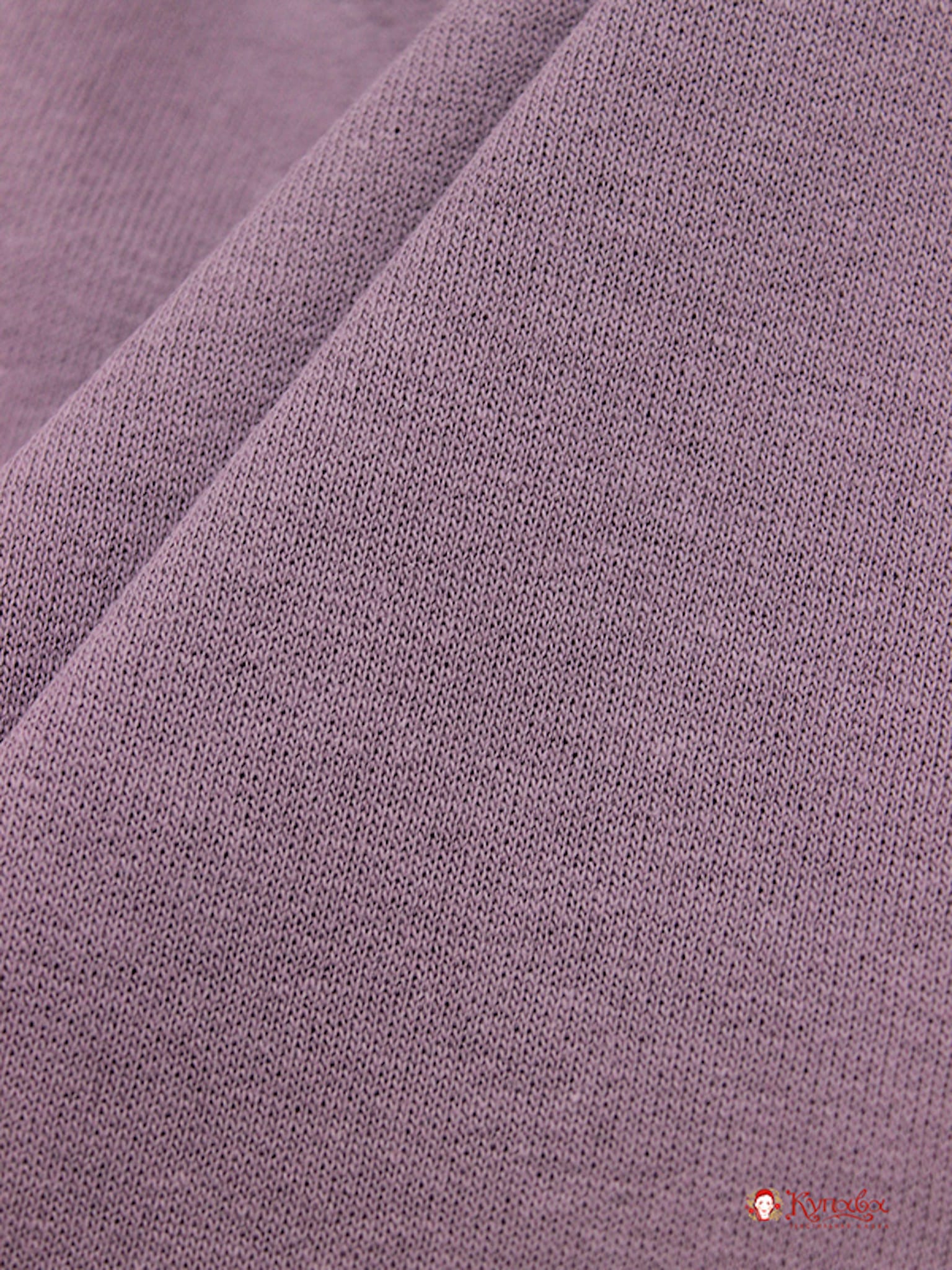 Футер 2-х нит. начес цв.Лилово-серый, ш.2.14м (1.07м*2, чулок), Карде/Ое, хлопок-90%, п/э-10%