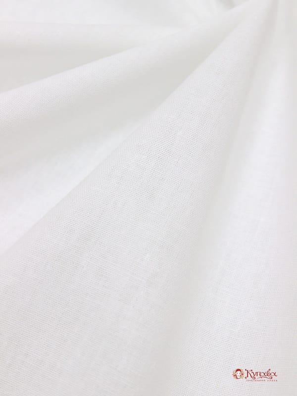 Мерный лоскут ( ткань в отрезах)Поплин цв.Белый, ш.1.5м, хлопок-100%, 105гр/м.кв