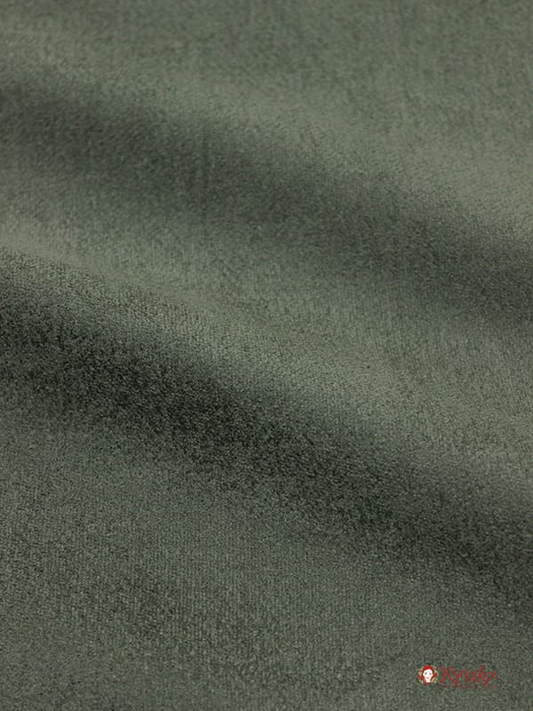 Бархат цв.Темно-серый хаки, ш.1.48м, хлопок-90%, лайкра-5%, п/э-5%, 280гр/м.кв