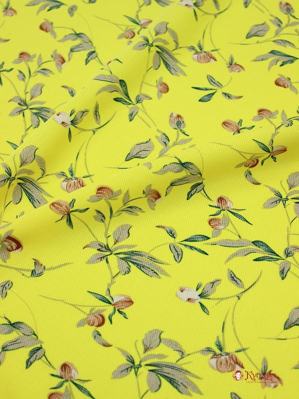 Плательная вискоза "Грета" цв.канареечный, ш.1.45м, вискоза-100%, 135гр/м.кв