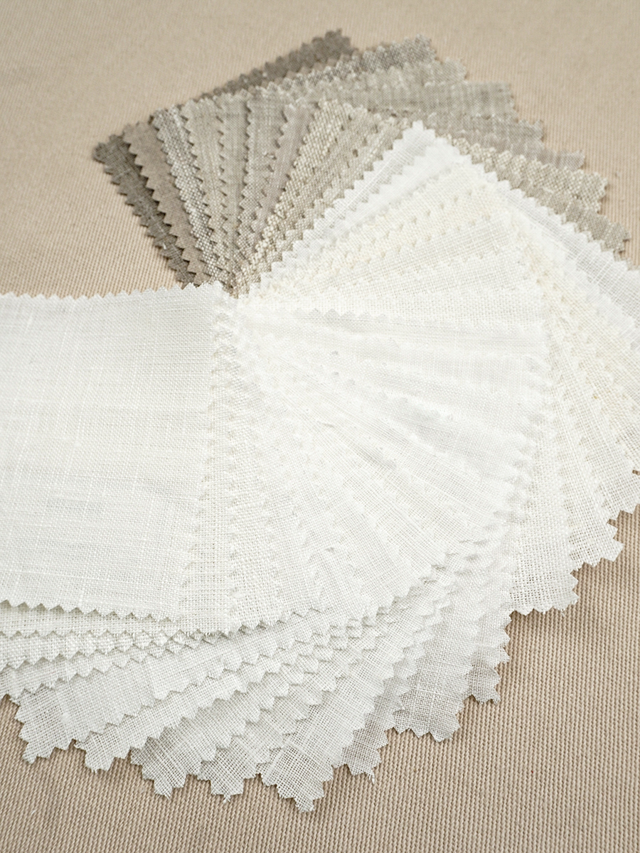 Комплект образцов "Лен цв.белый, цв.натуральный" №1