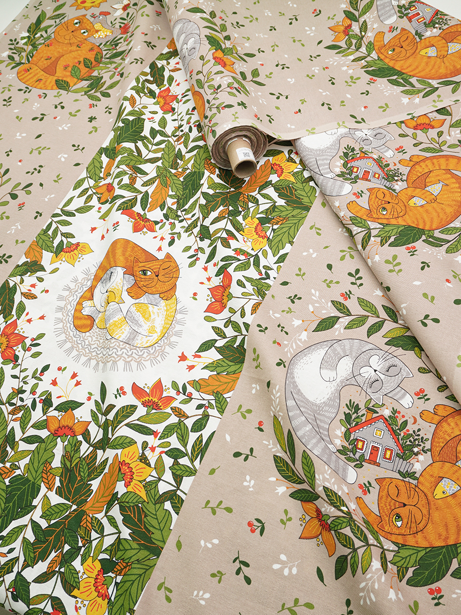 Рогожка "Мурмурвиль", ш.1.5м, хлопок-100%, 165гр/м.кв, раппорт 63см