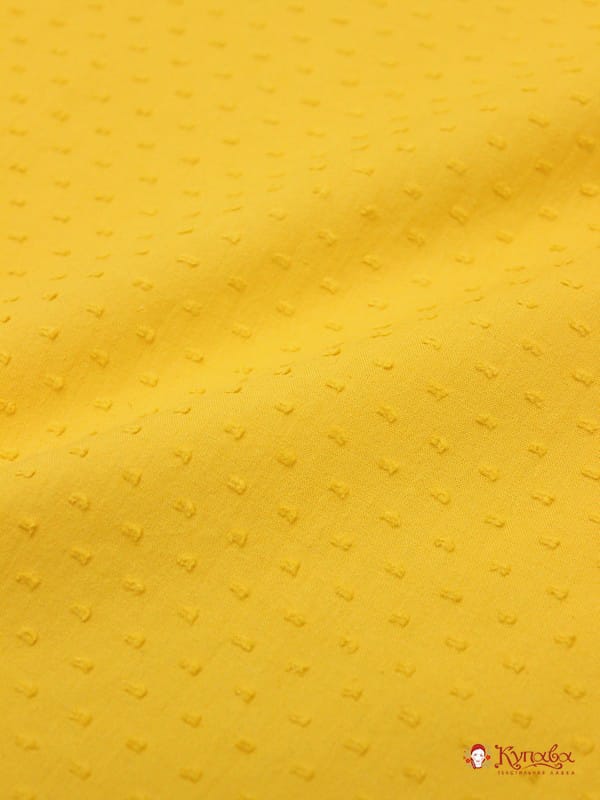 Фактурный хлопок "Шарики" цв.шафран, ш.1.45м, батист, хл-100%, 60гр/м.кв