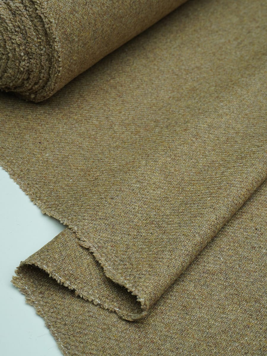 Шерсть пальтово-костюмная Твид цв.Оливково-песочный, ш.1.5м, шерсть-50%, п/э-50%, 370гр/м.кв