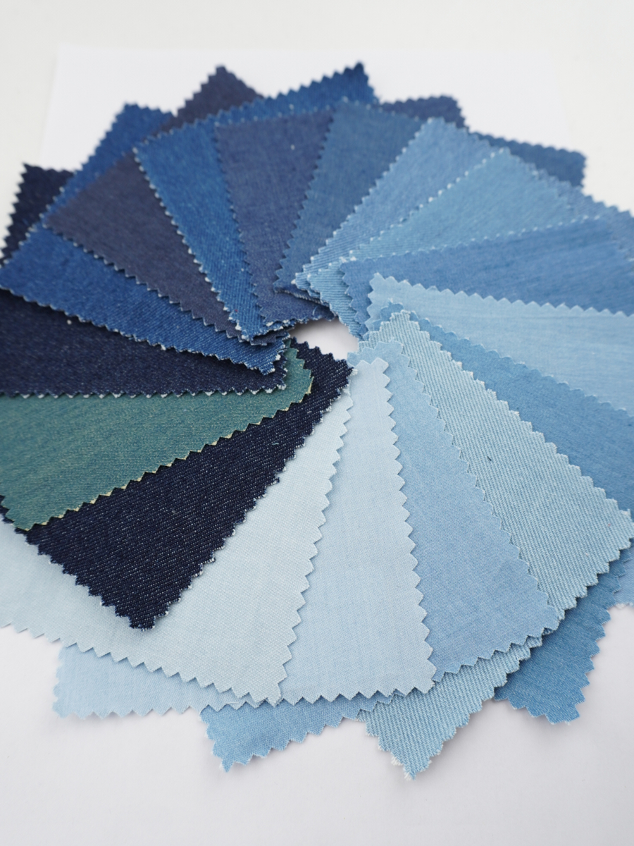 Комплект образцов "Джинс однотонный" №1