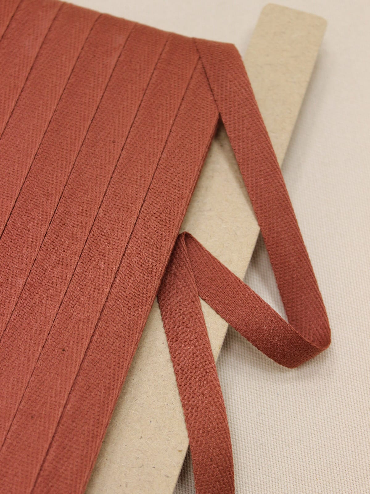 Лента киперная цв.винтажно-терракотовый, ш.13мм, хлопок-100%
