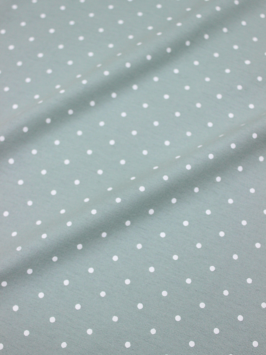 Теплый хлопок "Редкий (4мм) горох" цв.св.голубой мох, ш.1.49м, хлопок-100%, 160гр/м.кв