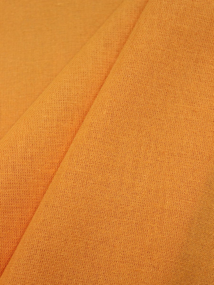 Полулен с умягчением цв.Оранжево-персиковый, ш.1.5м, лен-30%, хлопок-70%, 140гр/м.кв