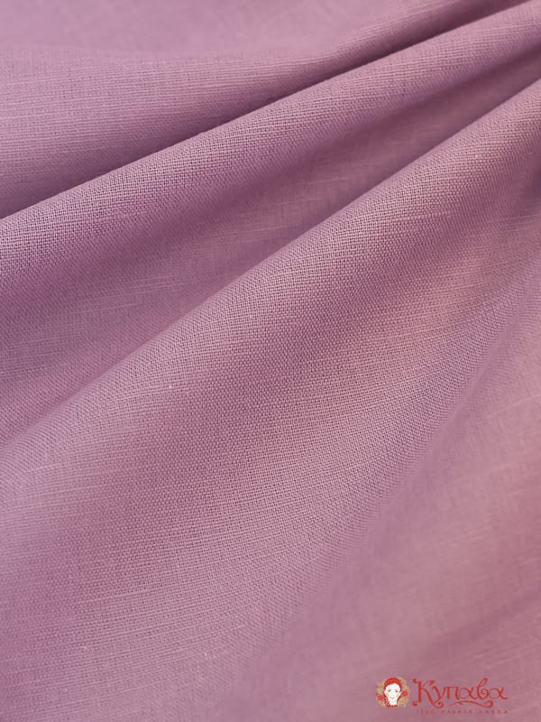Полулен однотонный цв.Сиреневый, ВИД2, ш.1.5м, лен-55%, хлопок-45%, 150гр/м.кв