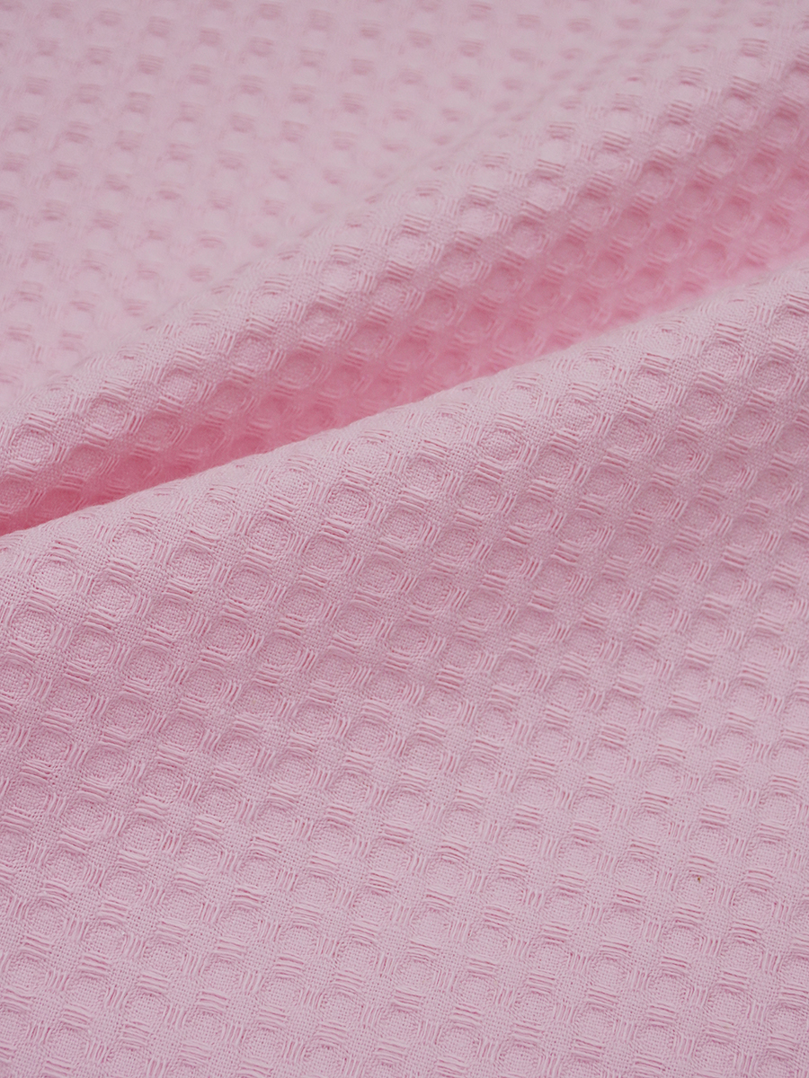 Вафельное премиум-полотно "Italy" цв.Нежно-розовый,  ш.1.5м, хлопок-100%, 240гр/м.кв