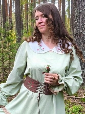 Корсетный пояс из конопли с хлопком в кофейном цвете