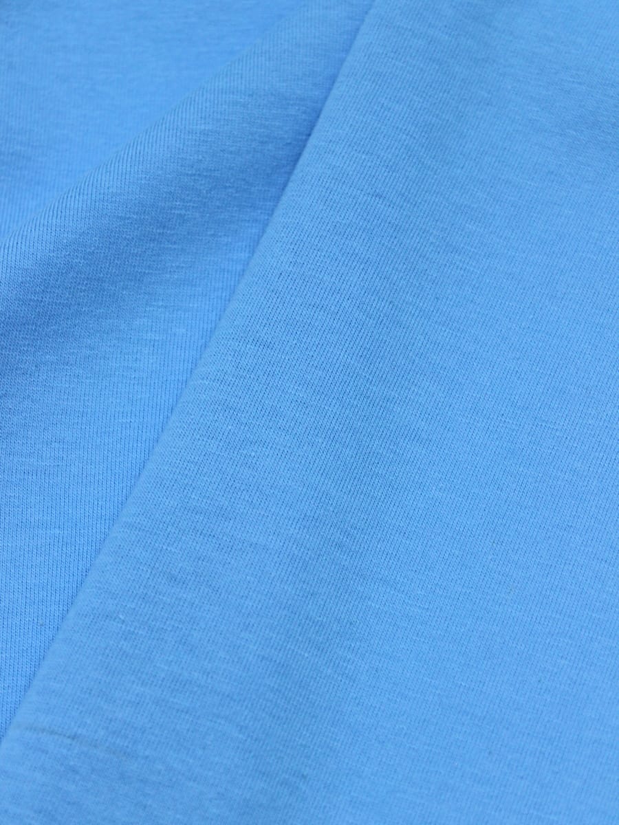 Трикотаж Кулир.гладь цв.Лазурно-голубой, ш.1.96м (0.98м*2, чулок), Карде, хл-100%, 145гр/м.кв