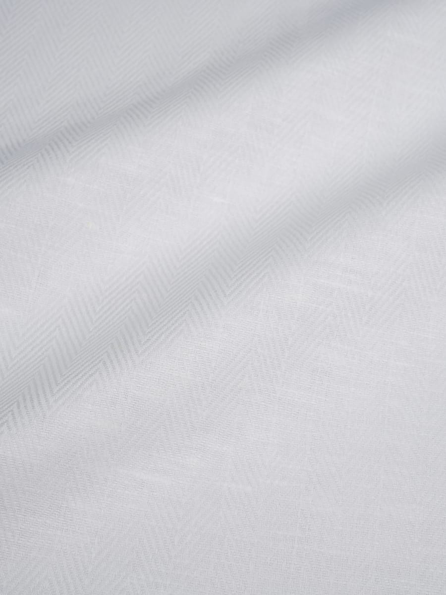 Полульняной жаккард "Елочка" цв.белый, ш.1.6м, лен-50%, хлопок-50%, 210гр/м.кв