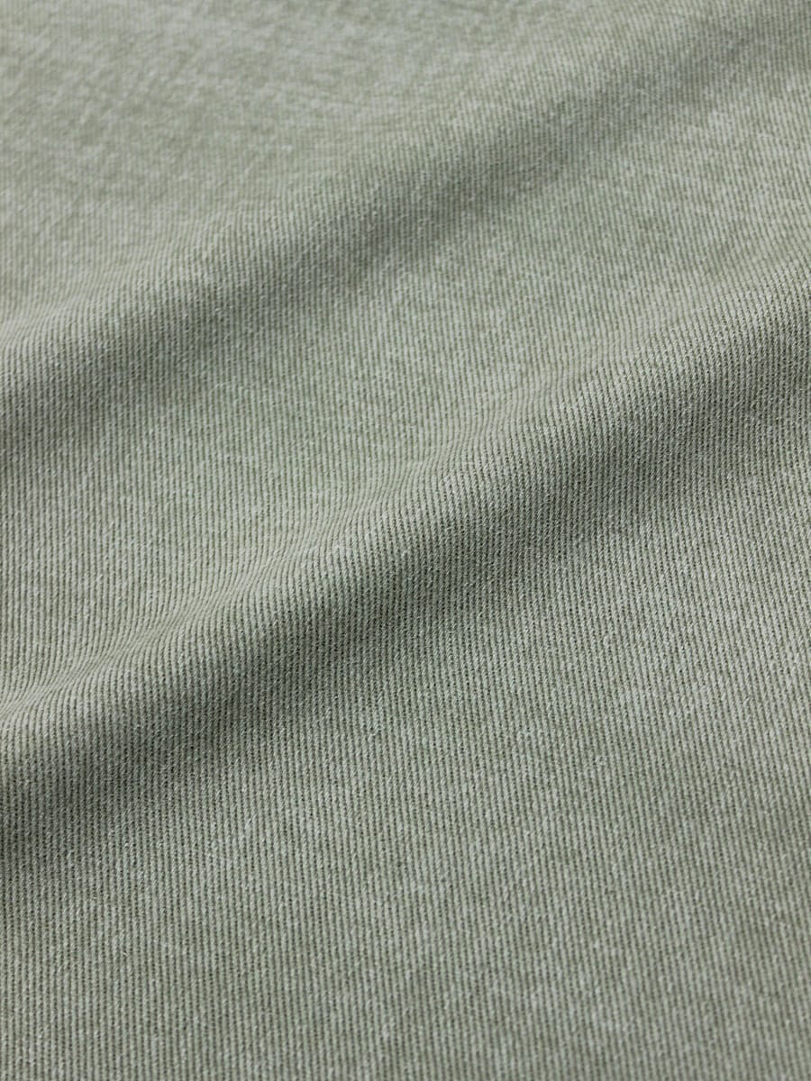 Джинс с ворсом цв.Винтажно-эвкалиптовый, СОРТ2, ш.1.48м, хлопок-100%, 330гр/м.кв