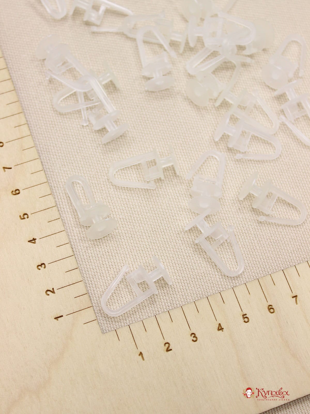 Крючок-гвоздик для штор с замком цв.белый