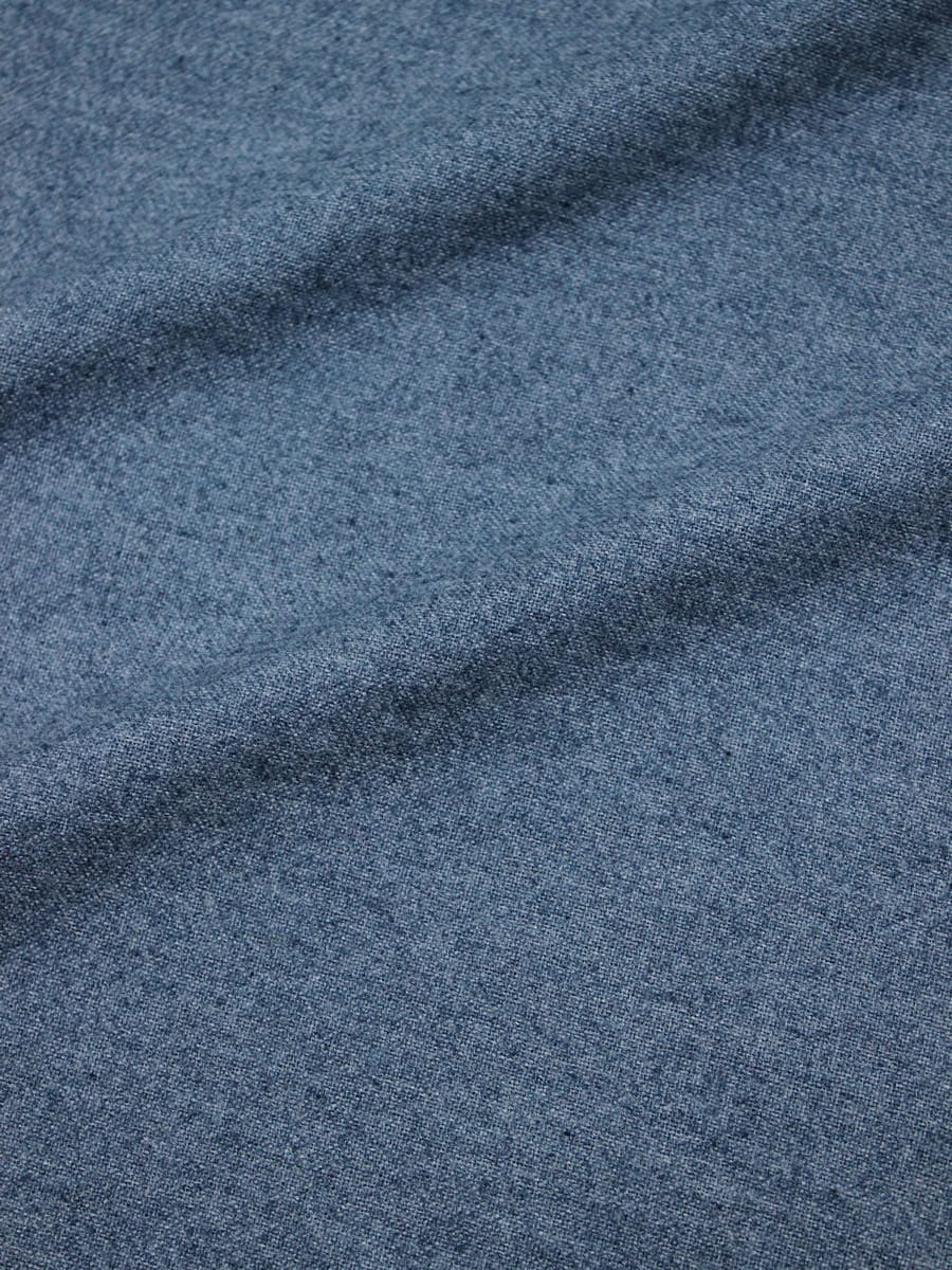 Теплый хлопок меланж цв.Темный лазурно-синий меланж, ш.1.5м, хлопок-60%, п/э-40%, 150гр/м.кв